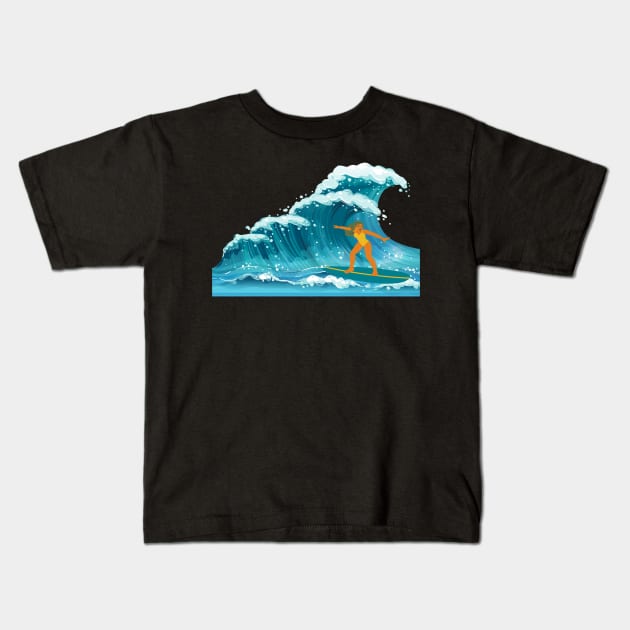 Surfer Girl Kids T-Shirt by B&C Fashion